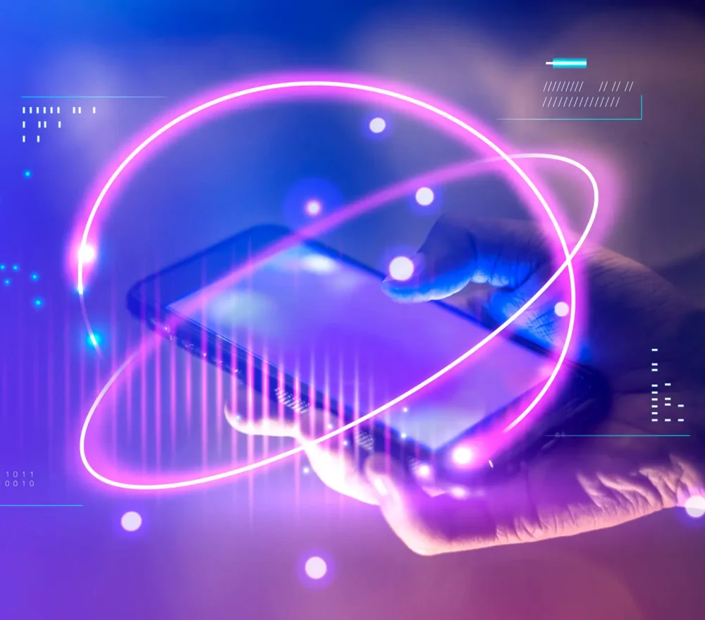 Blank mobile phone screen mockup